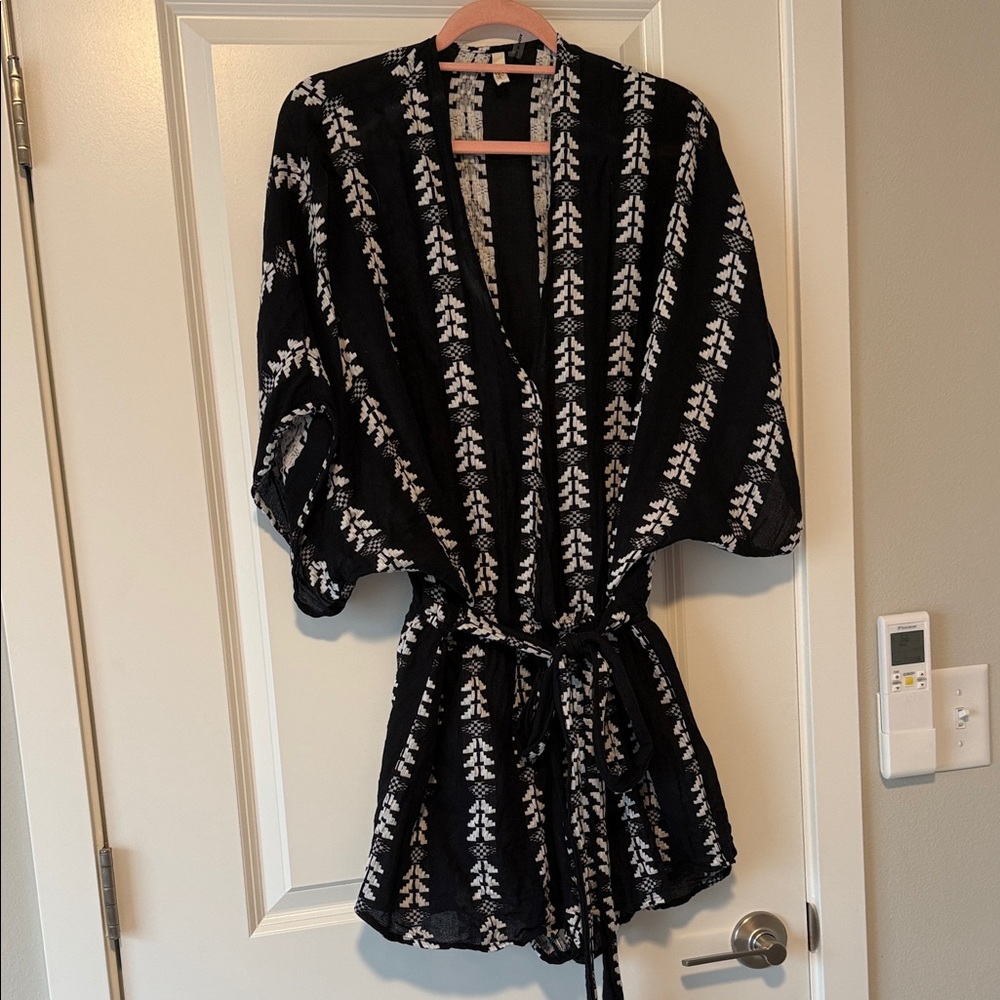 Black and White Elan short romper